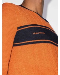 Maglione con scollo a v stampato arancione di adidas