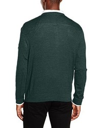 Maglione con scollo a v verde scuro di Calvin Klein