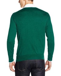 Maglione con scollo a v verde di Hackett Clothing