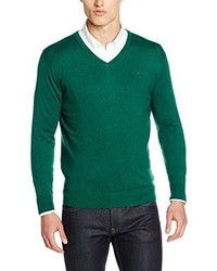 Maglione con scollo a v verde di Hackett Clothing