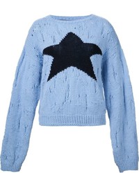 Maglione con stelle azzurro