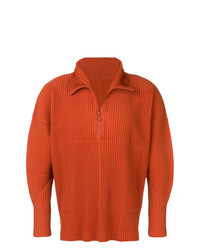 Maglione con zip arancione di Homme Plissé Issey Miyake
