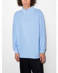 Maglione con zip azzurro di Soulland