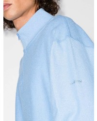 Maglione con zip azzurro di Soulland