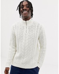 Maglione con zip bianco di ASOS DESIGN
