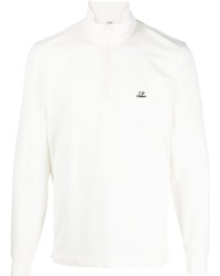 Maglione con zip bianco di C.P. Company