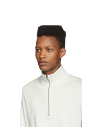 Maglione con zip bianco di Moncler