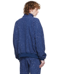 Maglione con zip blu scuro di John Elliott