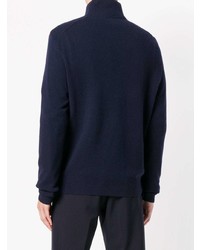 Maglione con zip blu scuro di Polo Ralph Lauren