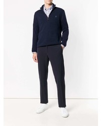 Maglione con zip blu scuro di Polo Ralph Lauren