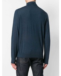 Maglione con zip blu scuro di Paul Smith Black Label