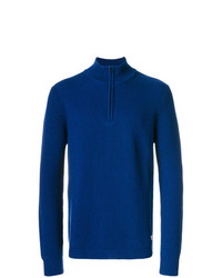 Maglione con zip blu di CP Company