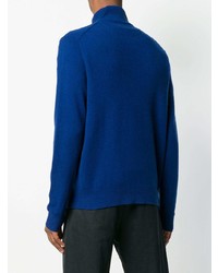 Maglione con zip blu di Polo Ralph Lauren