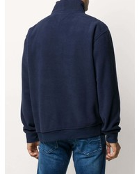Maglione con zip di pile blu scuro di Tommy Jeans