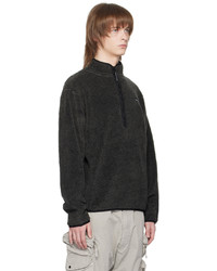 Maglione con zip di pile grigio scuro di District Vision