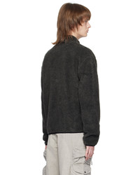 Maglione con zip di pile grigio scuro di District Vision