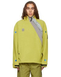 Maglione con zip di pile lime di A-Cold-Wall*