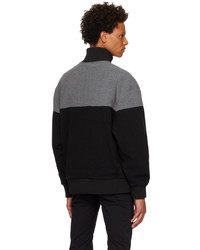 Maglione con zip di pile nero di Hugo