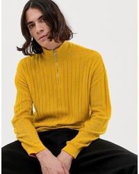 Maglione con zip giallo di ASOS DESIGN