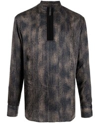 Maglione con zip grigio scuro di Emporio Armani
