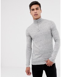 Maglione con zip grigio di ASOS DESIGN
