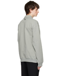 Maglione con zip grigio di Solid Homme