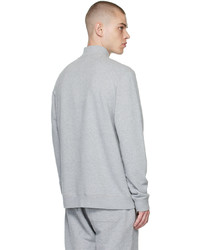 Maglione con zip grigio di Sunspel