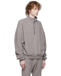 Maglione con zip grigio di John Elliott