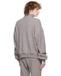 Maglione con zip grigio di John Elliott