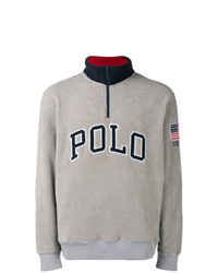 Maglione con zip grigio di Polo Ralph Lauren