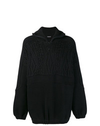 Maglione con zip nero di Balenciaga