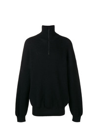 Maglione con zip nero di Balenciaga