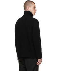 Maglione con zip nero di Solid Homme