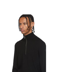 Maglione con zip nero di Moncler