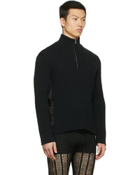 Maglione con zip nero di Dion Lee