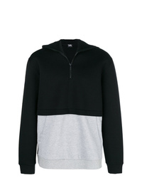 Maglione con zip nero di Karl Lagerfeld