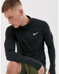 Maglione con zip nero di Nike Running