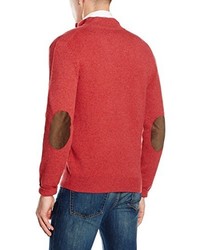 Maglione con zip rosso di Hackett London