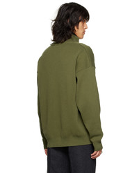 Maglione con zip verde oliva di LU'U DAN