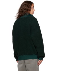 Maglione con zip verde scuro di Jacquemus