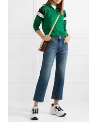 Maglione con zip verde di Gucci