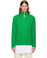 Maglione con zip verde di JW Anderson