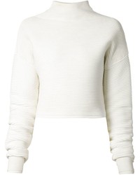 Maglione corto bianco di Dion Lee