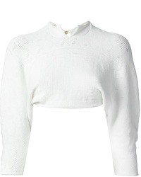 Maglione corto bianco di Meadham Kirchhoff