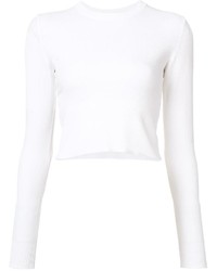 Maglione corto bianco di Proenza Schouler