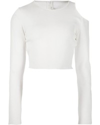 Maglione corto bianco di Thierry Mugler