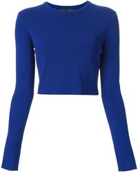 Maglione corto blu di Proenza Schouler