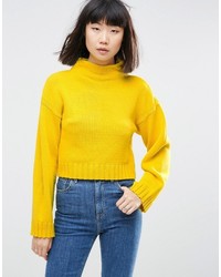 Maglione corto giallo di Asos