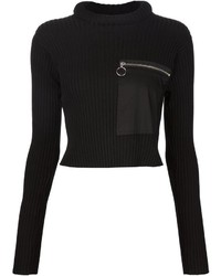 Maglione corto nero di MM6 MAISON MARGIELA