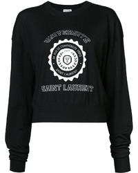 Maglione corto nero di Saint Laurent